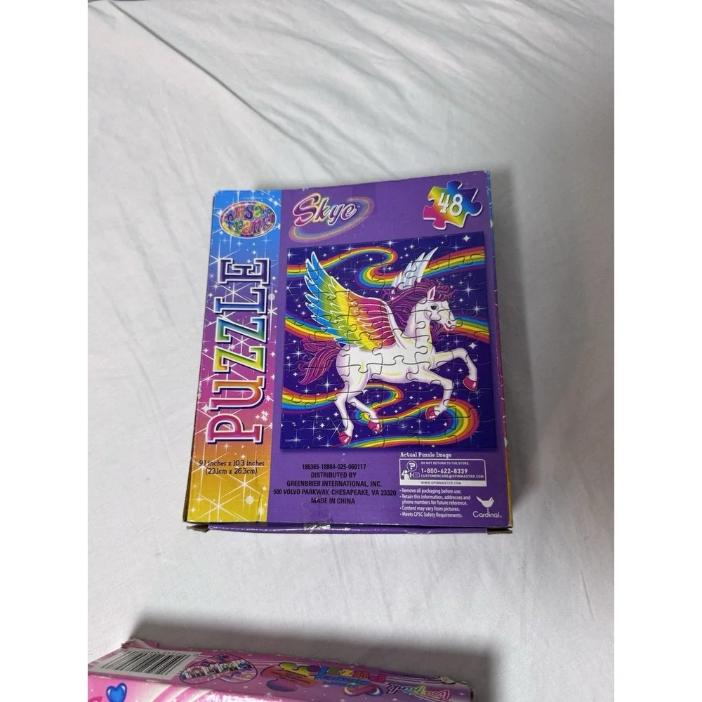 2x Lisa Frank Heart Shaped Puzzle Rose Art 1992 Vintage Piano - Missing Pieces
